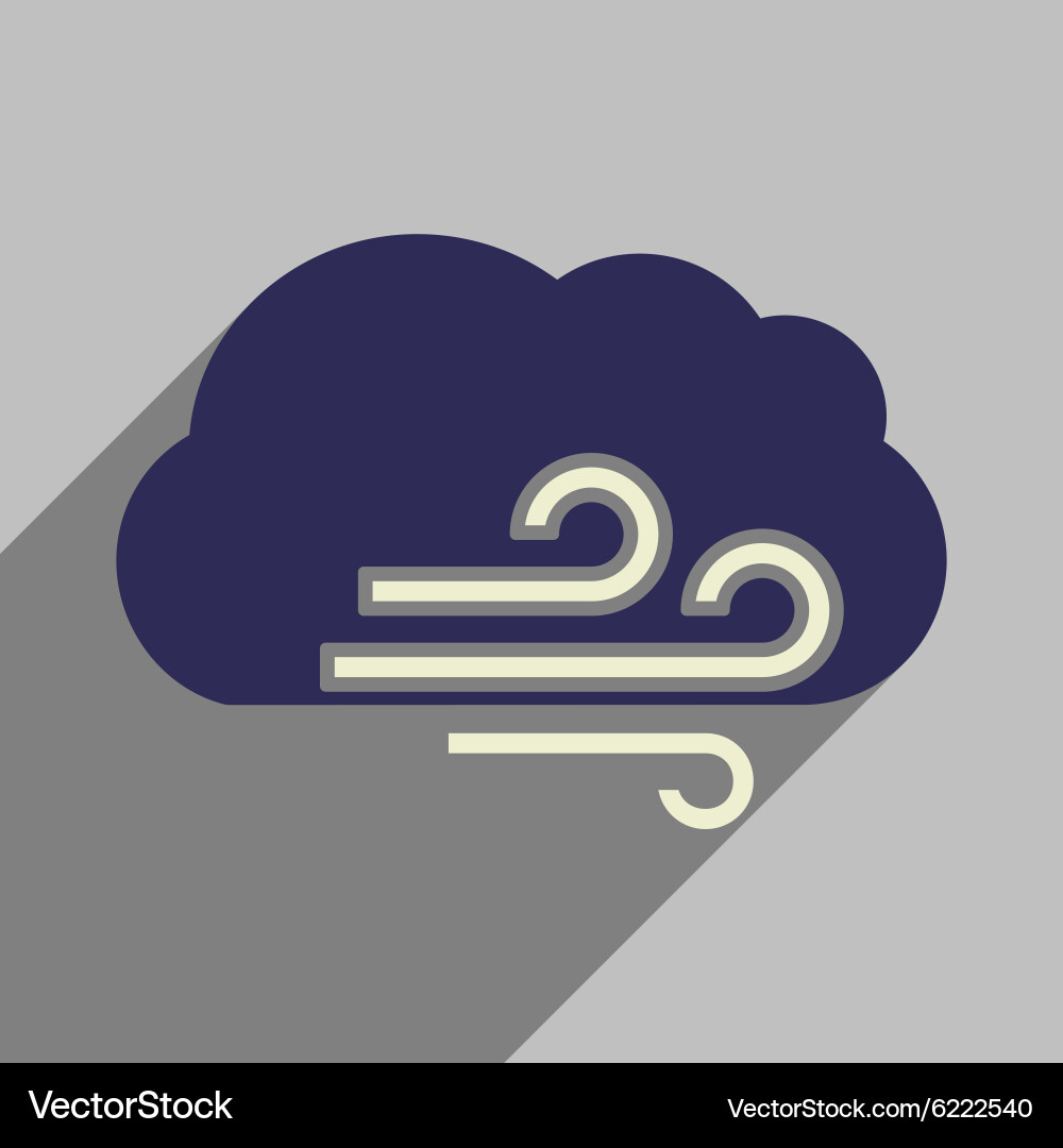 Flat with shadow icon and mobile application cloud vector image