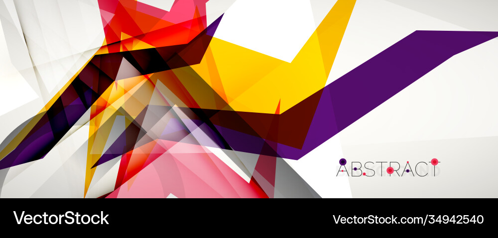 Geometric abstract background color triangle Vector Image
