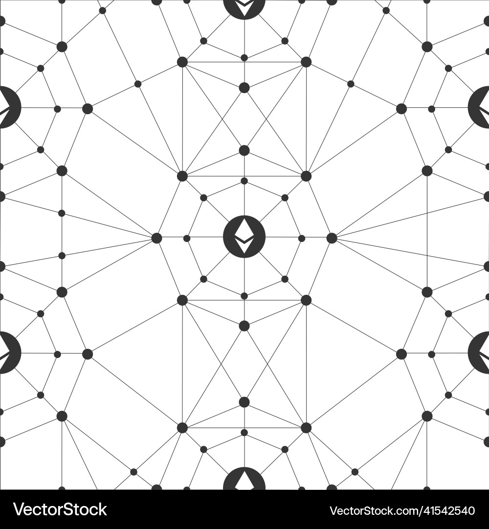 Geometry of the structure blockchain seamless Vector Image