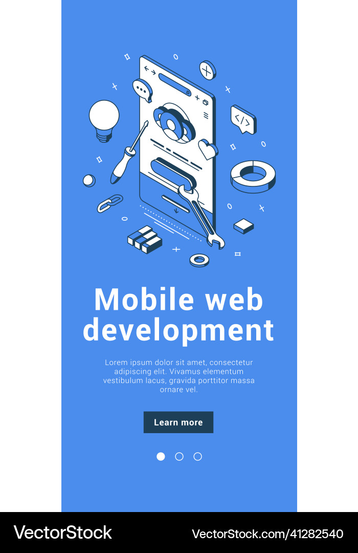 Mobile App Development Debug vector image