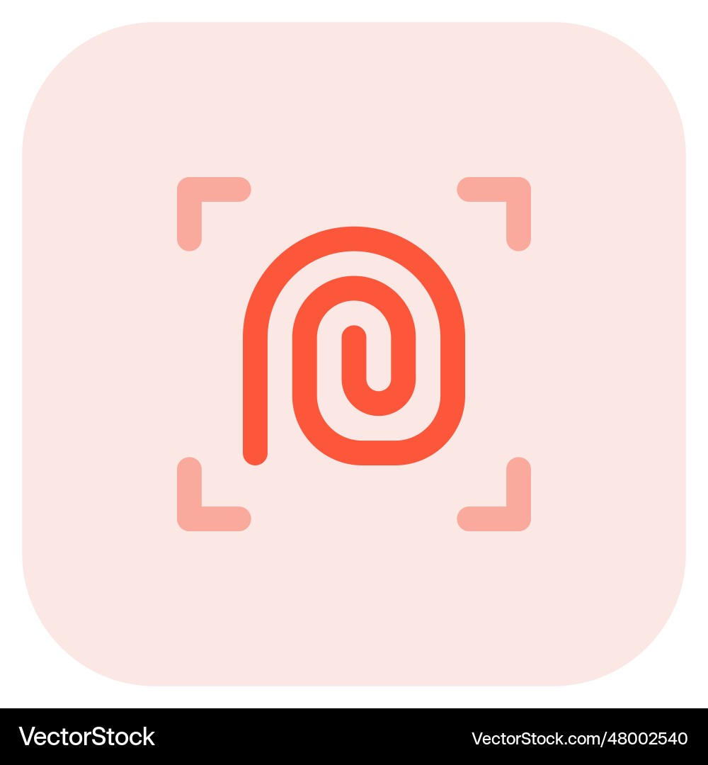 Recognition systems scan finger to identify user vector image