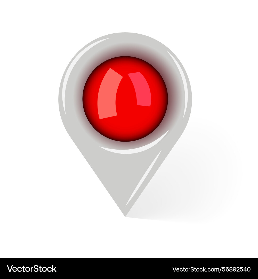 Red map pointer with blank center isolated Red map pointer with blank center isolated vector image