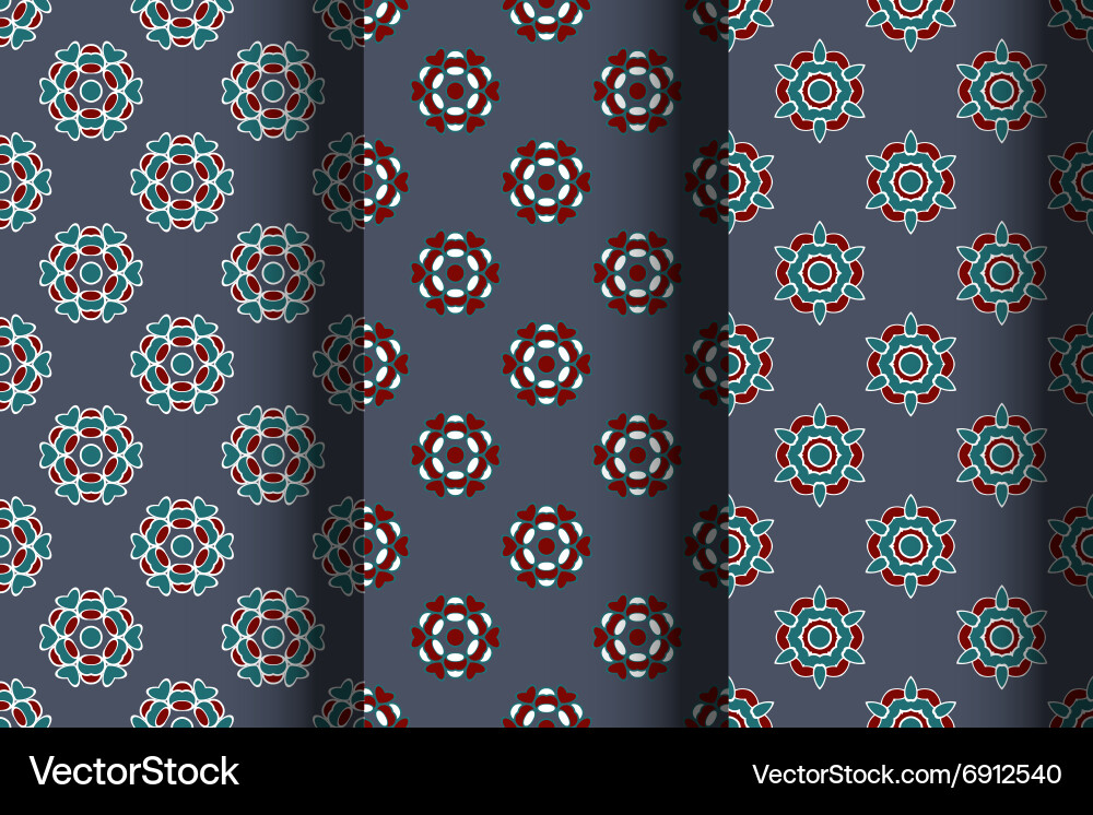 Seamless patterns set vector image