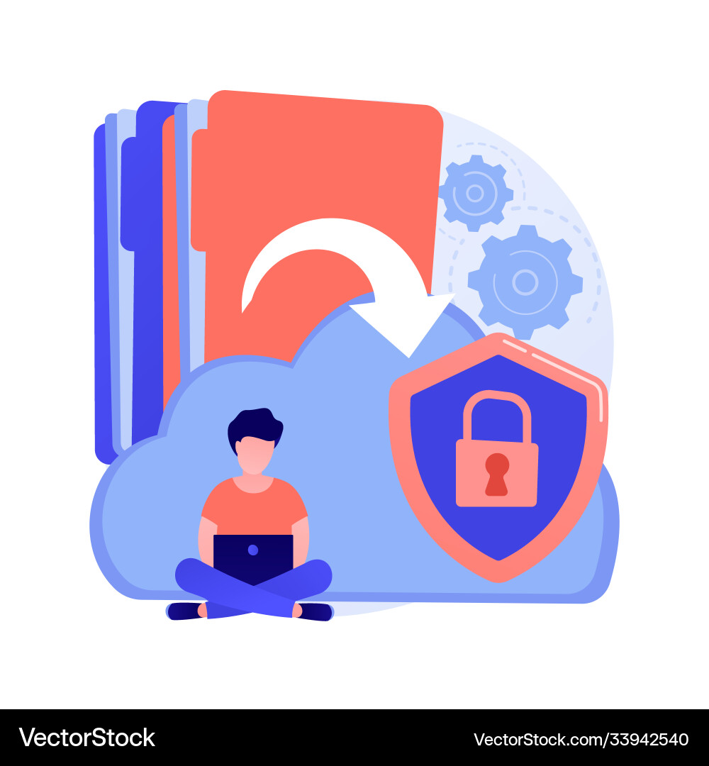 Secure Data Sharing Concept vector image