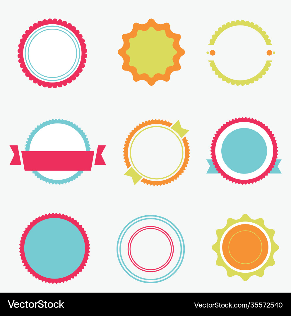 Set color empty labels Set color empty labels vector image