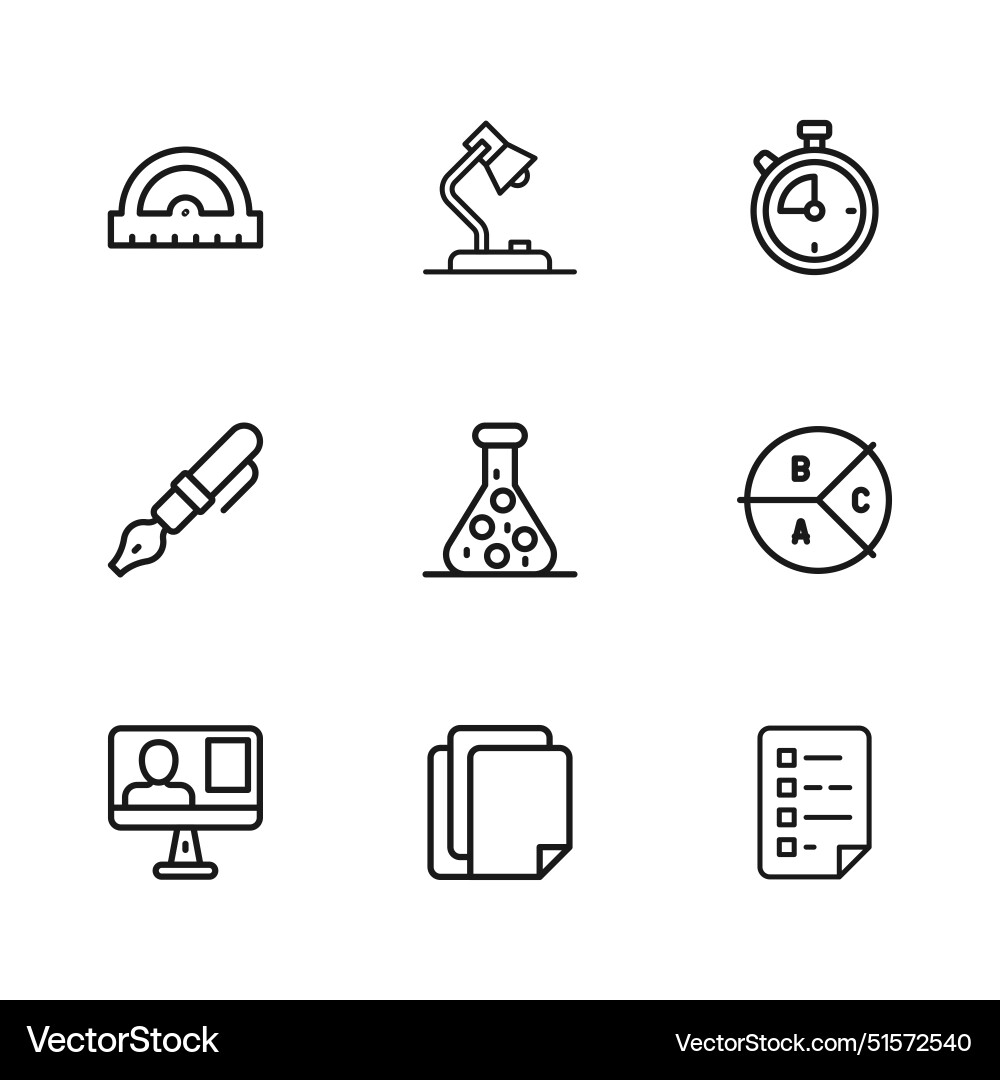 Set line file document pie chart infographic Set line file document pie chart infographic vector image