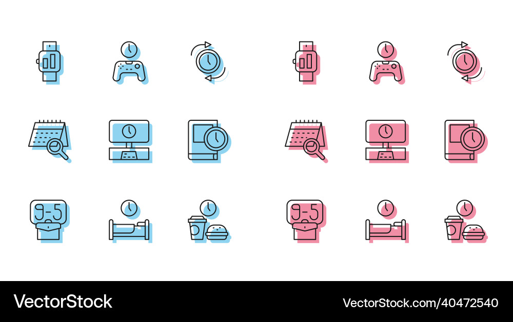 Set line from 9 time to sleep smartwatch fast Set line from 9 time to sleep smartwatch fast vector image