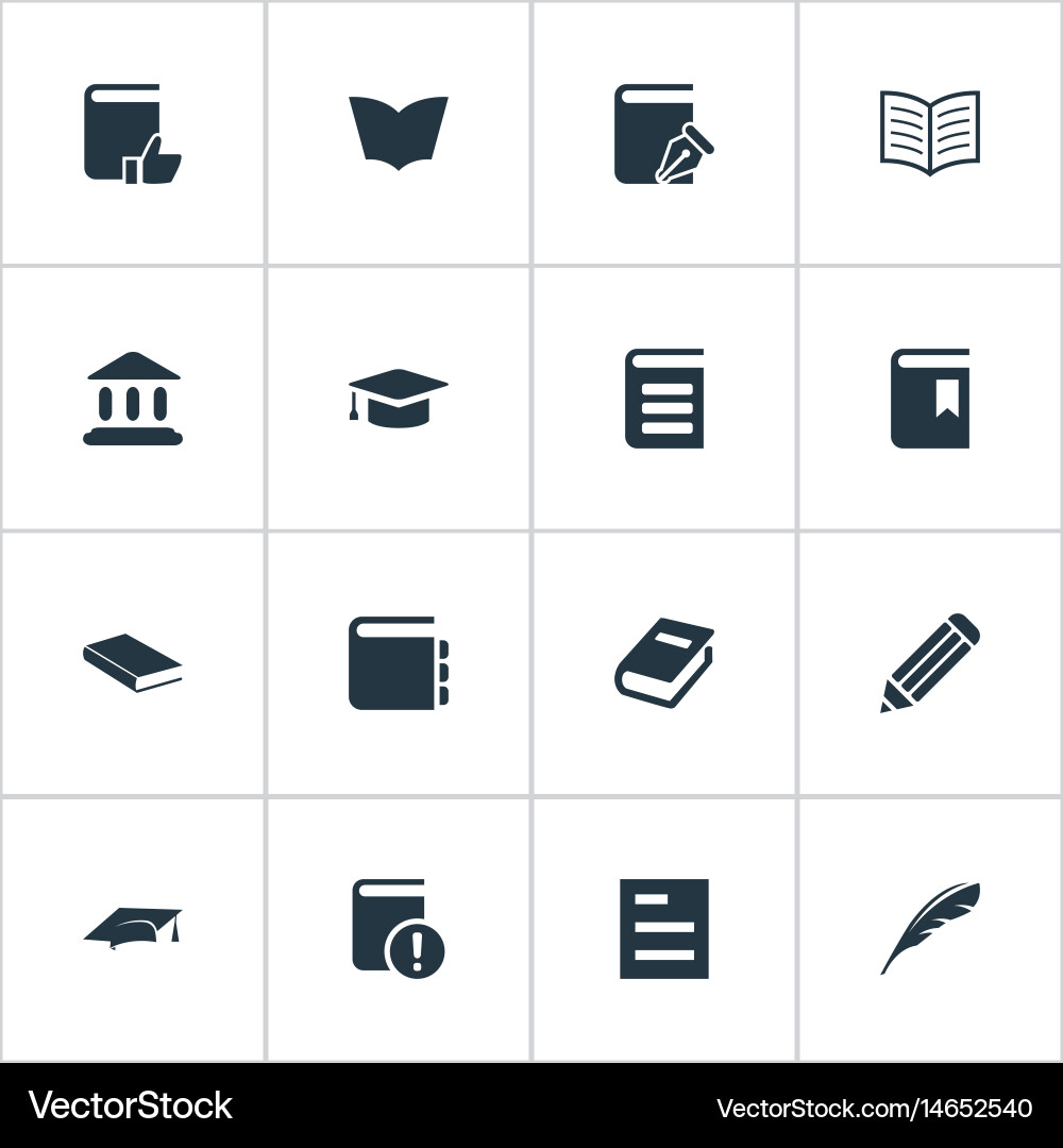 Set of simple knowledge icons Vector Image