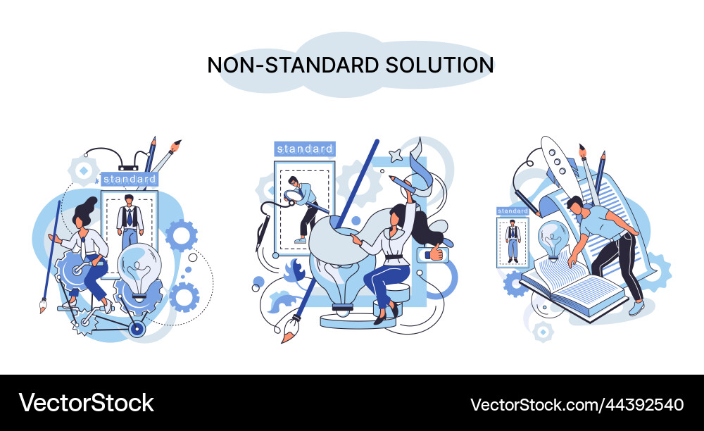 Solution solving problem metaphor answer Solution solving problem metaphor answer vector image