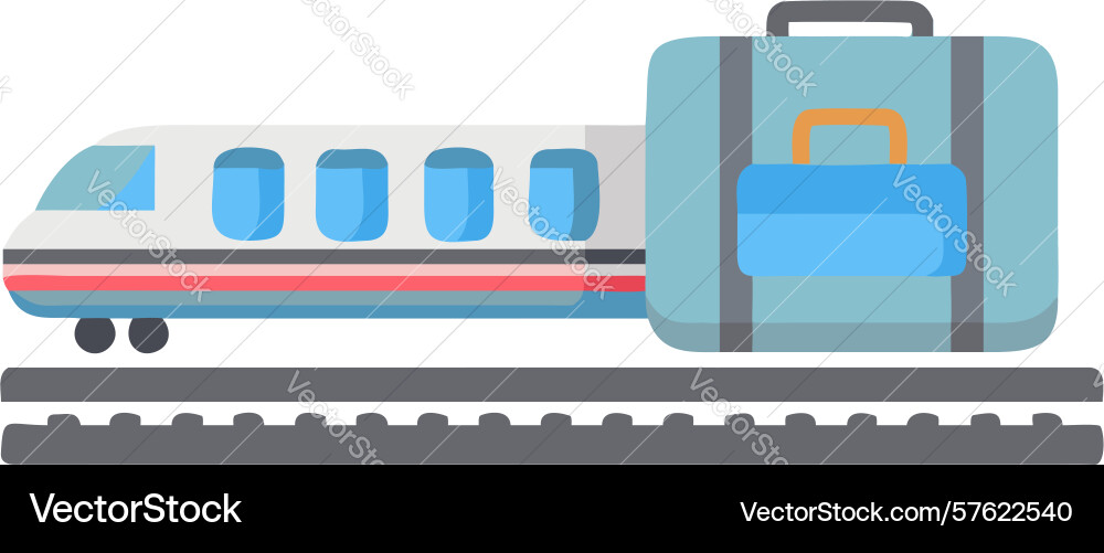 Train baggage loading process design generative Vector Image