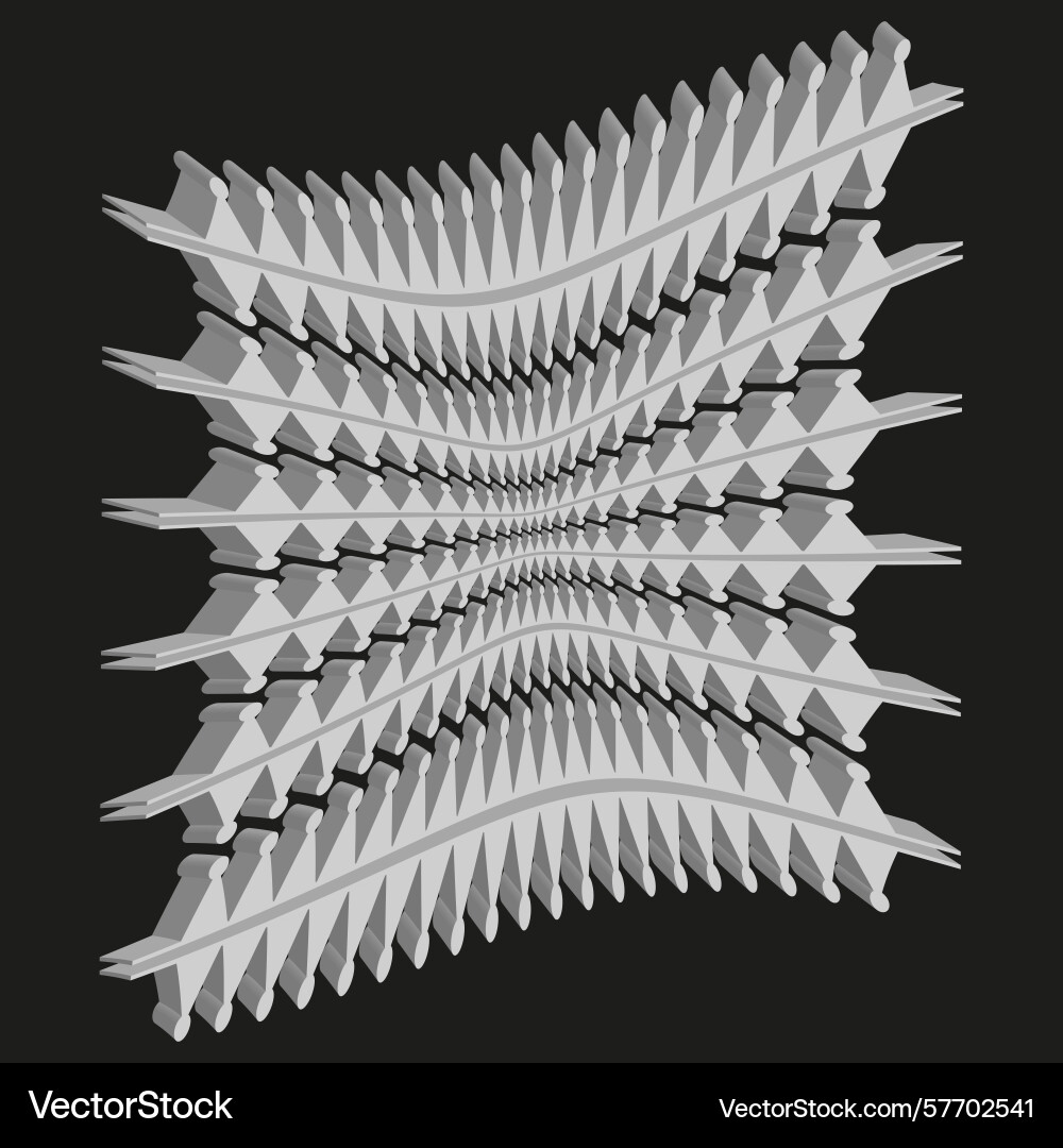 Abstract geometric pattern repeating spiked vector image