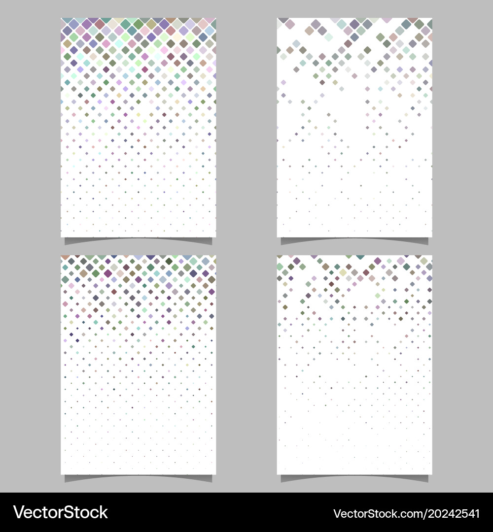 Abstract rounded square mosaic pattern brochure vector image