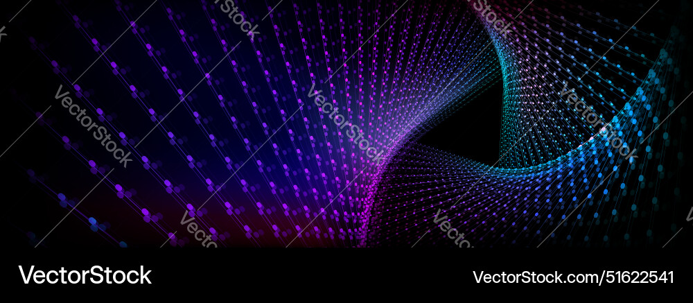 Abstract surfaces twist into triangular tunnel Abstract surfaces twist into triangular tunnel vector image