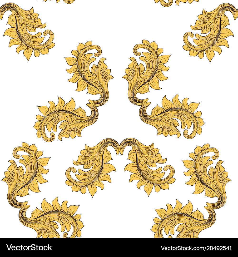 Abstract victorian pattern for print design Vector Image