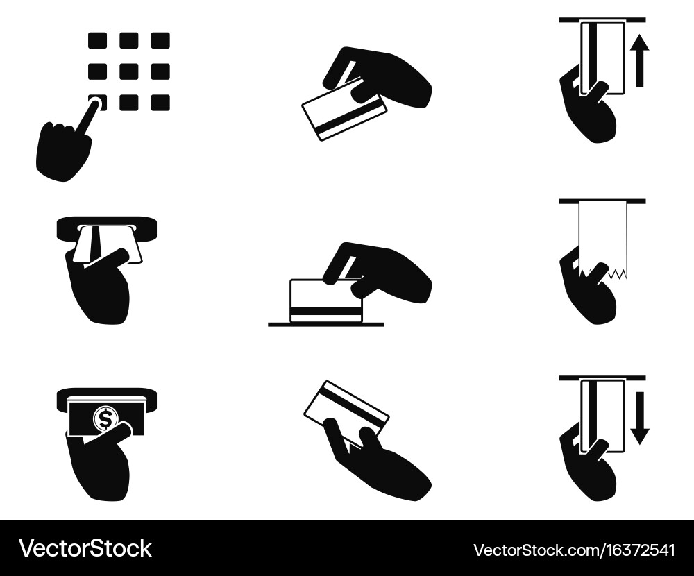 Anm Hand Kontrollsymbole Set Vektorbild