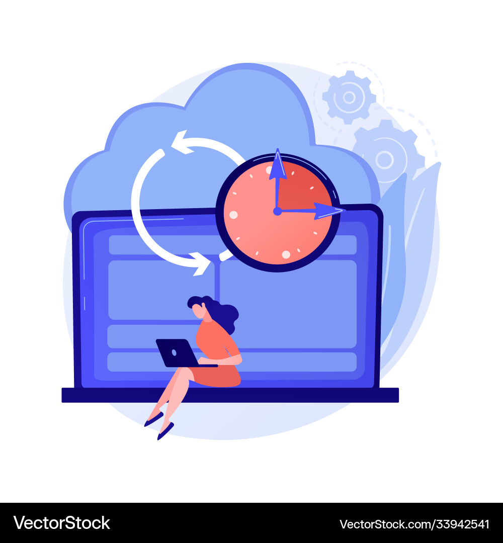 Automatic backup abstract concept Automatic backup abstract concept vector image