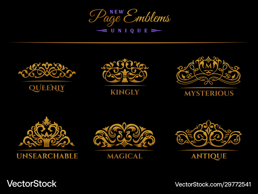 Calligraphic luxury line logo flourishes elegant Calligraphic luxury line logo flourishes elegant vector image