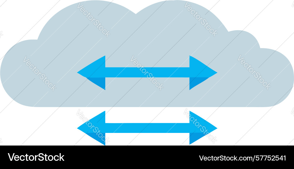 Cloud computing data transfer icon sync exchange vector image