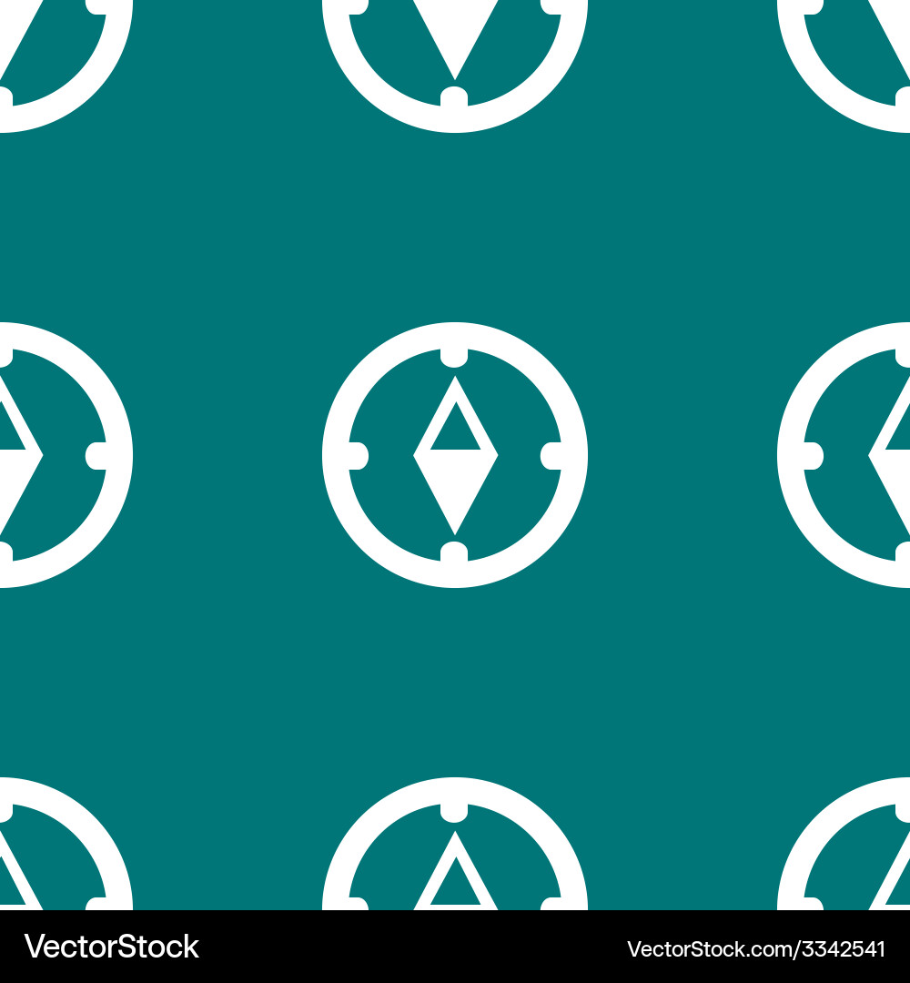 Compass web icon flat design seamless gray pattern vector image