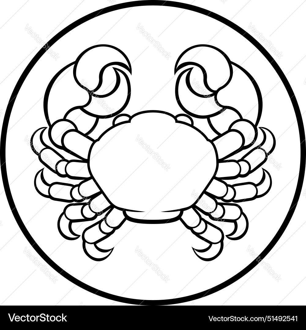 Crab cancer horoscope birth sign Vector Image