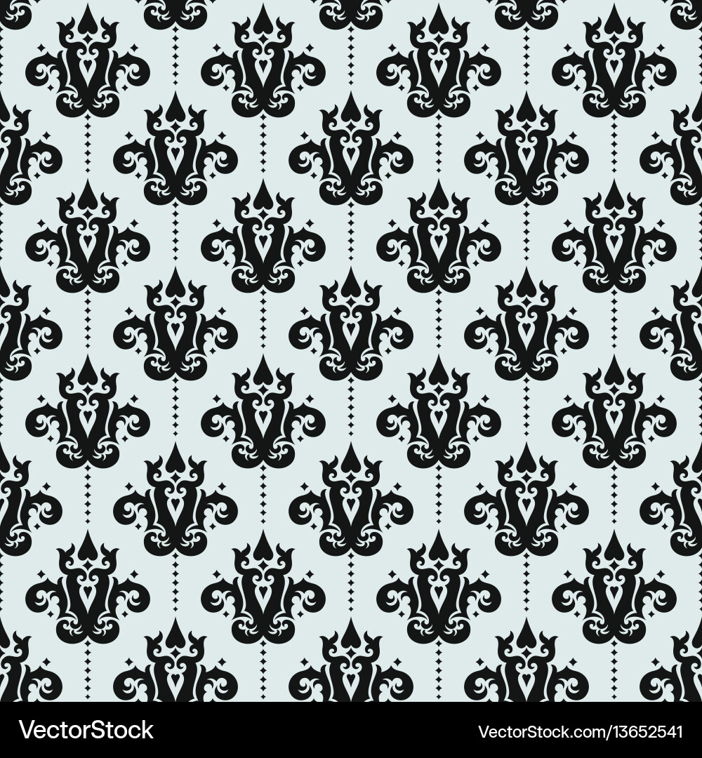 Damask Pattern Background Vector Image