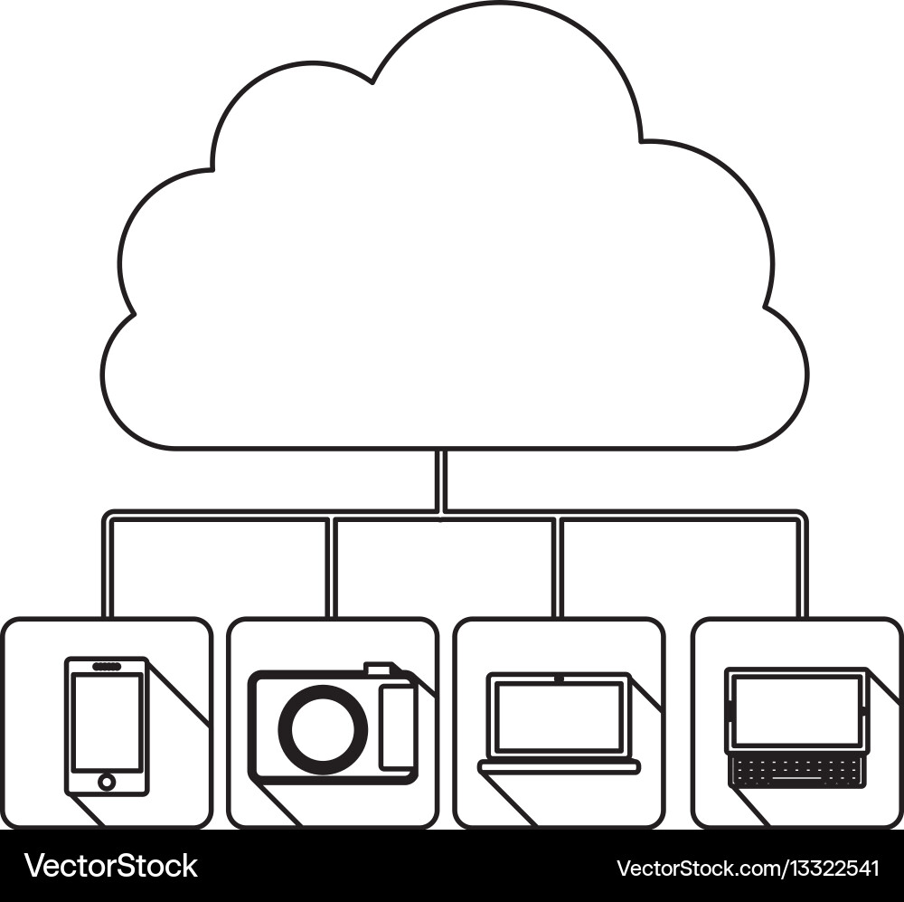 Database hosting icon stock Vector Image