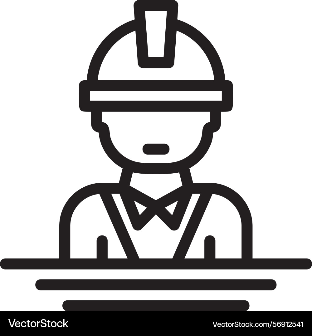 Engineer linear style icon design Vector Image