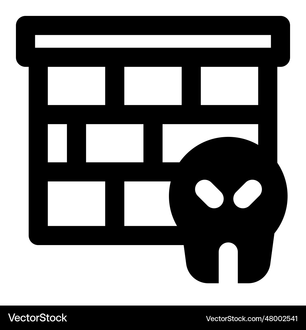 Firewall a security system to prevent virus Vector Image