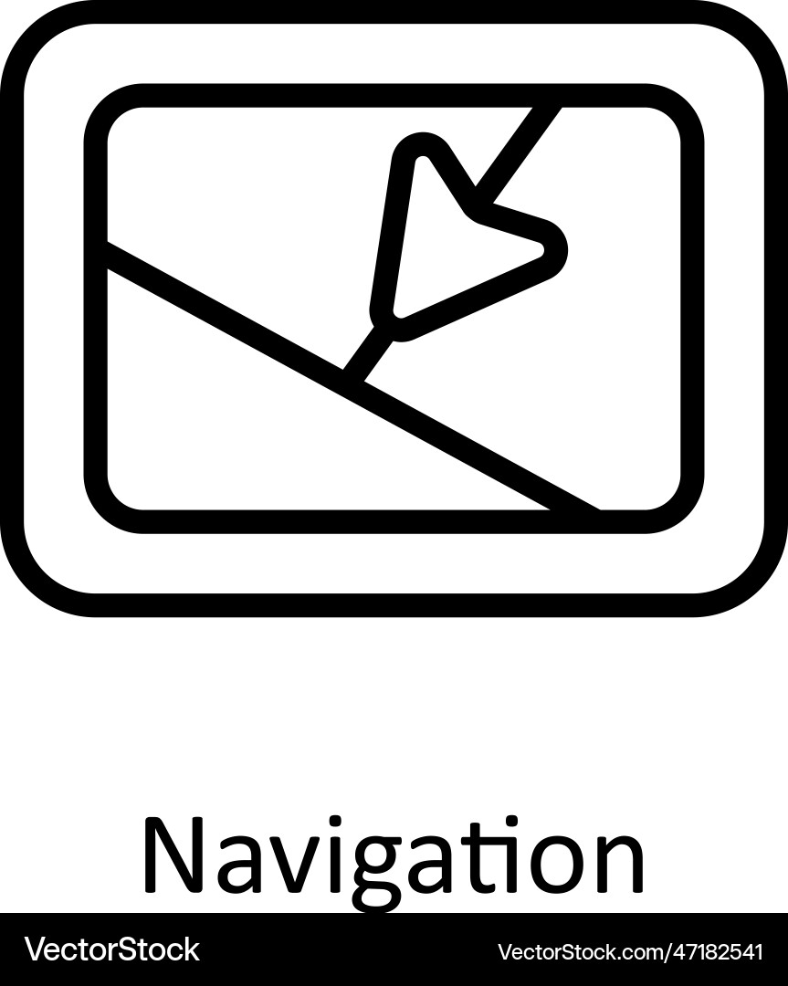 Navigation outline icon design vector image