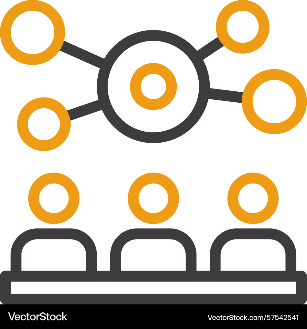 Networking event two color icon Vector Image