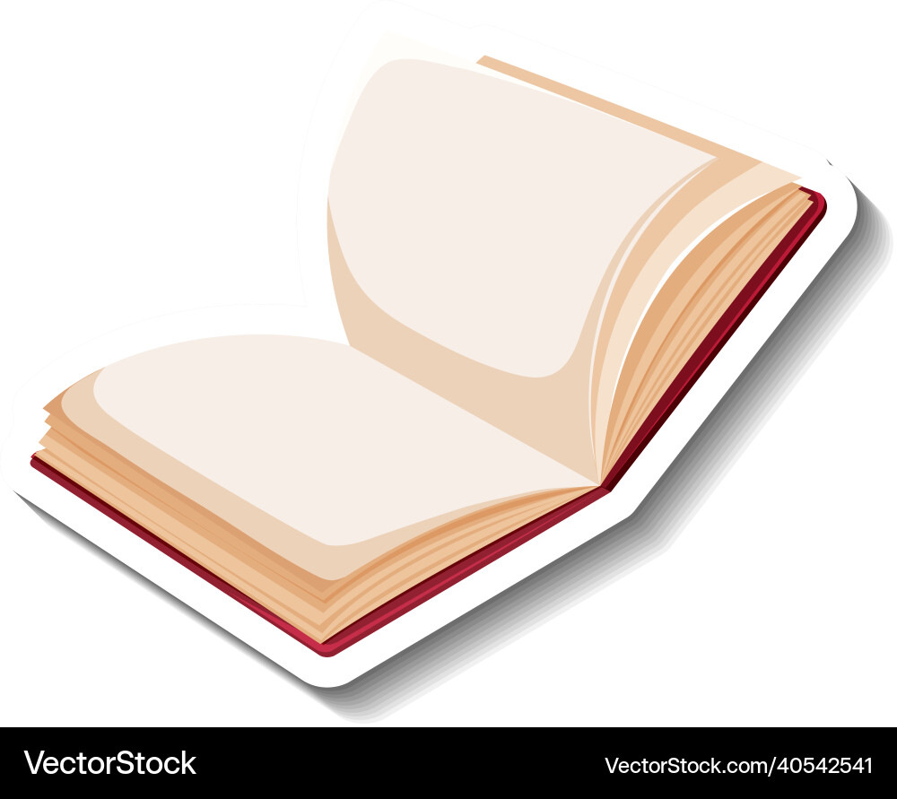 Opened book with empty pages Opened book with empty pages Vector Image