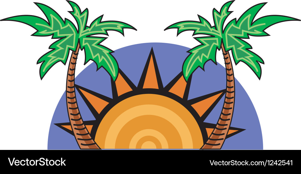 Palm tree tropical Royalty Free Vector Image - VectorStock