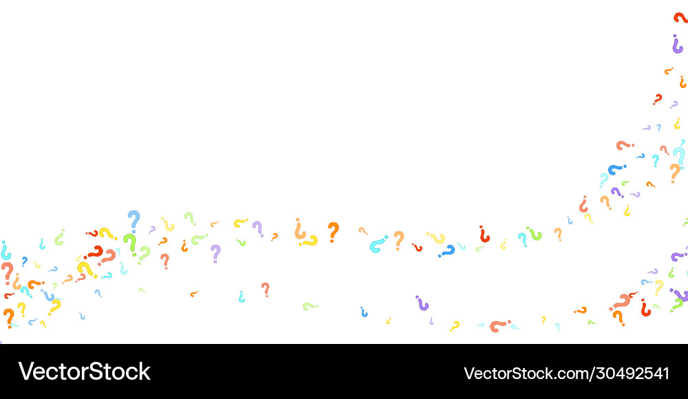 Question marks quiz doubt survey faq public poll Vector Image