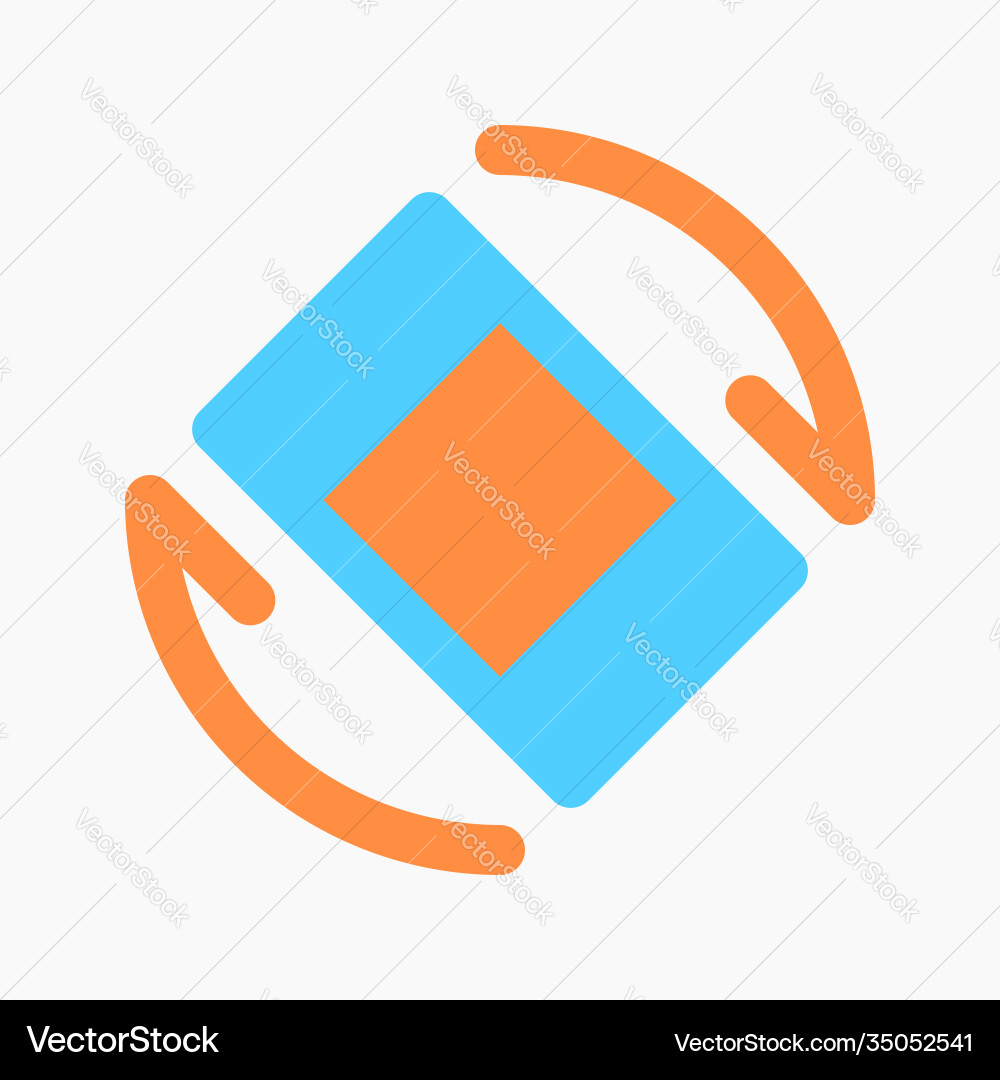 Rotate phone icon for switch orientation button Rotate phone icon for switch orientation button Vector Image