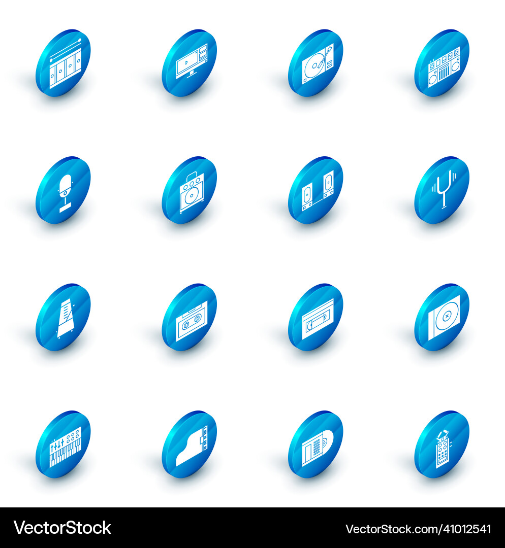 Set video recorder or editor software on monitor Set video recorder or editor software on monitor vector image