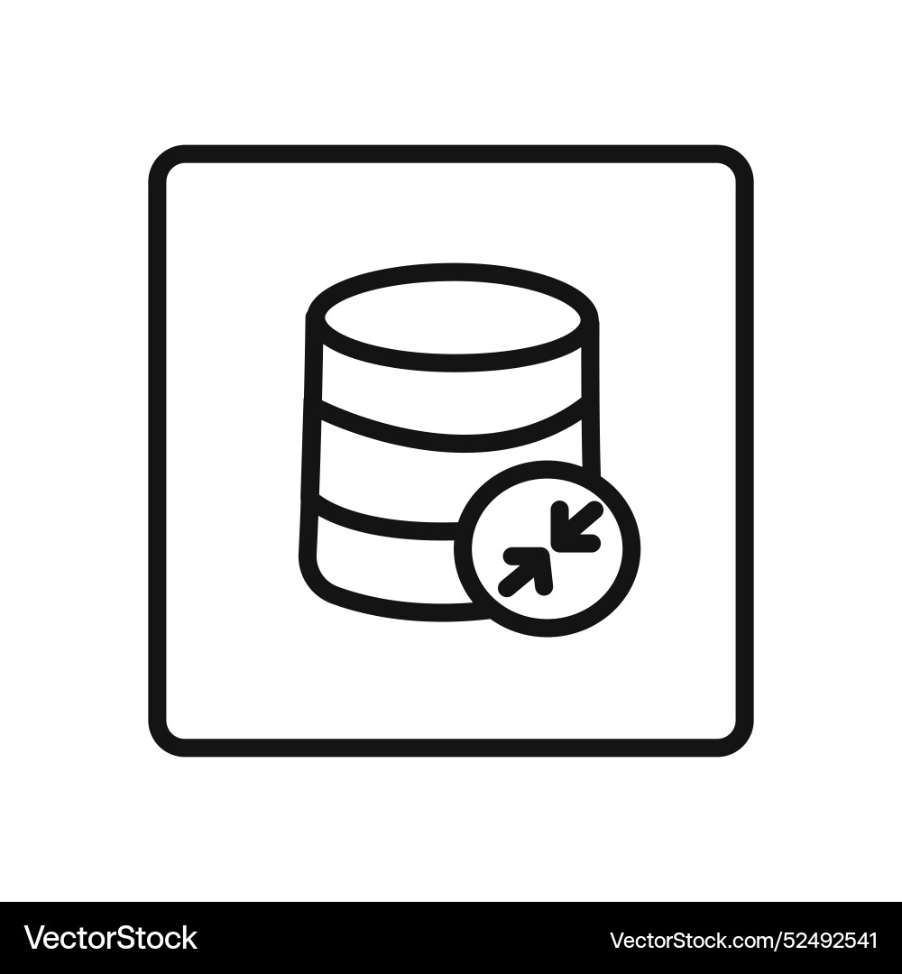 Shrink Datenbank-Symbol lineare Grafik-Set Shrink Datenbank-Symbol lineare Grafik-Set vektorbild