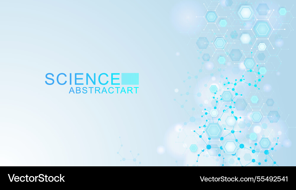 Structure molecule and communication dna atom Structure molecule and communication dna atom vector image