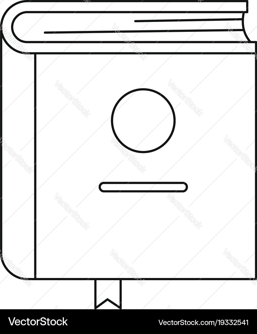 Study icon outline style Royalty Free Vector Image