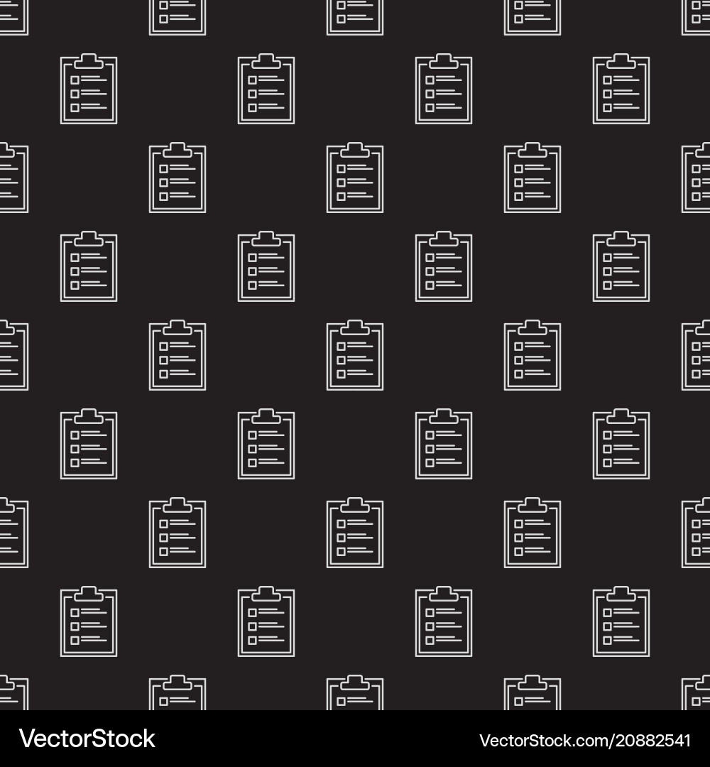 To do list dark outline seamless pattern To do list dark outline seamless pattern vector image