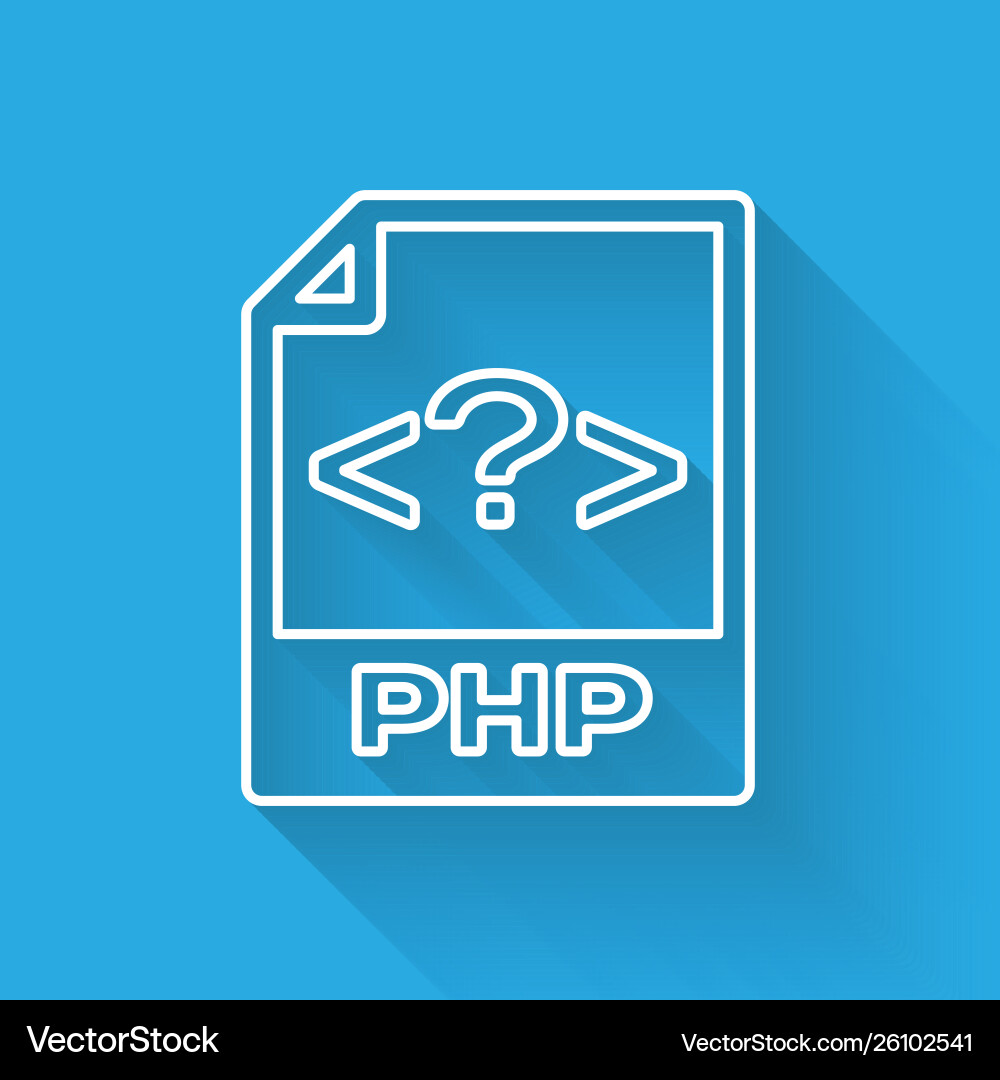 White php file document icon download button White php file document icon download button vector image