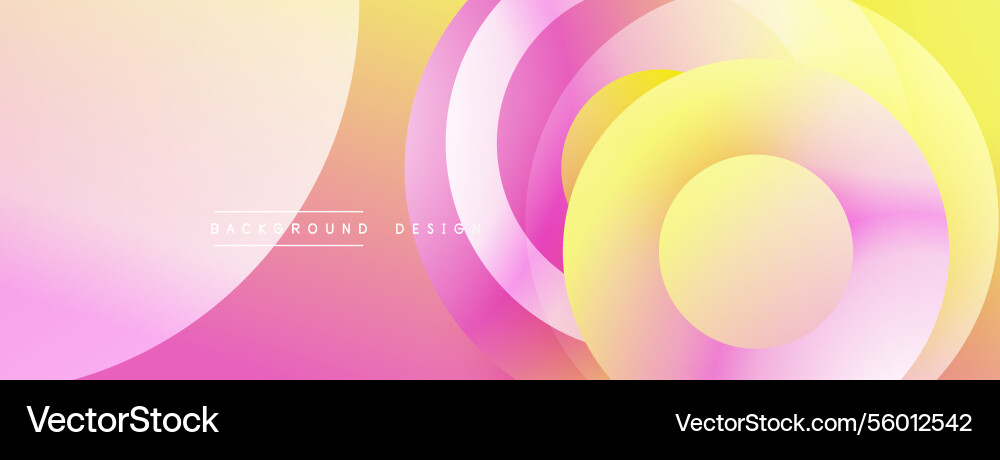 Abstract composition with layered circular Vector Image