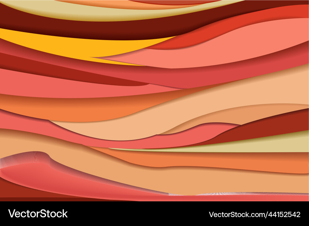 Abstract horizontal line background curved layers Vector Image