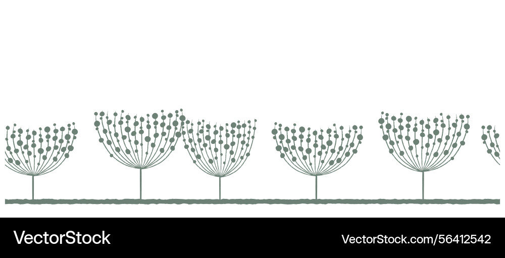 Artistic style seamless row of trees Artistic style seamless row of trees Vector Image