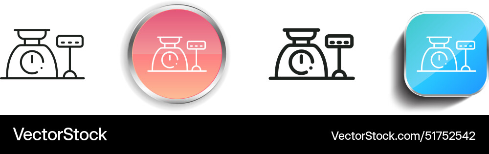 Balance icon thin linear regular and button style vector image