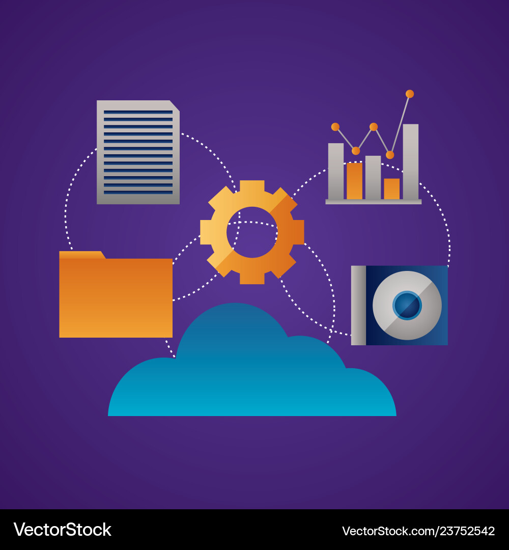 Cloud computing concept Vector Image