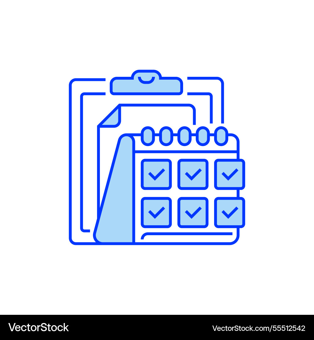 Daily checklist filled line icon linear style Daily checklist filled line icon linear style vector image