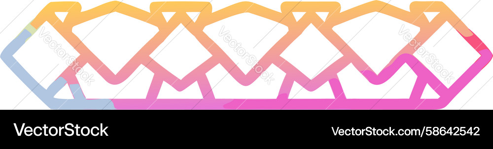 Energetic Zigzag Border - Pointed Gradient Vector Image