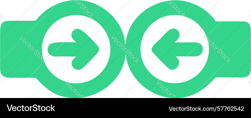 Green loop arrows eco-cycle continuous flow vector image