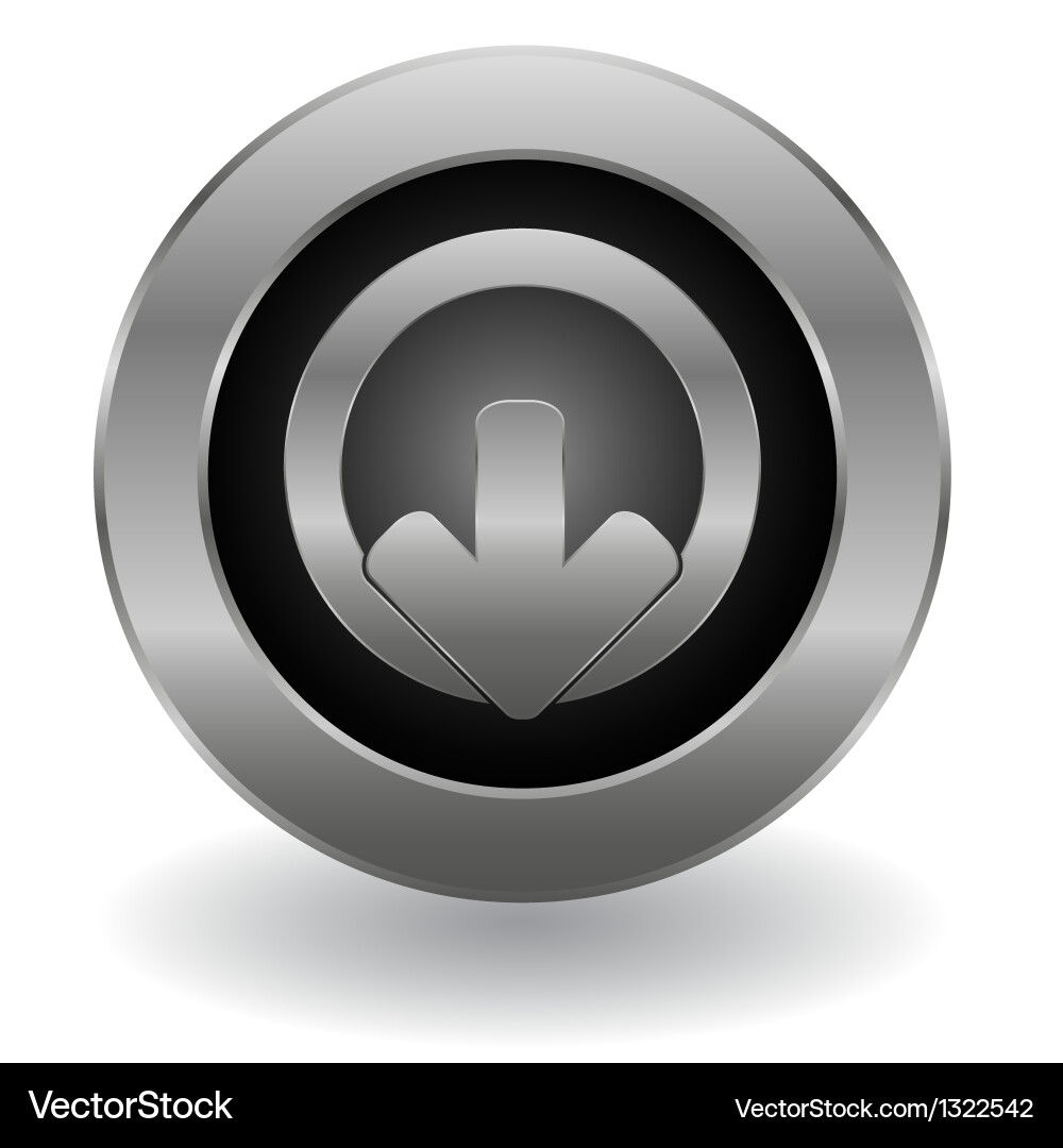 Metallic logout button Vector Image