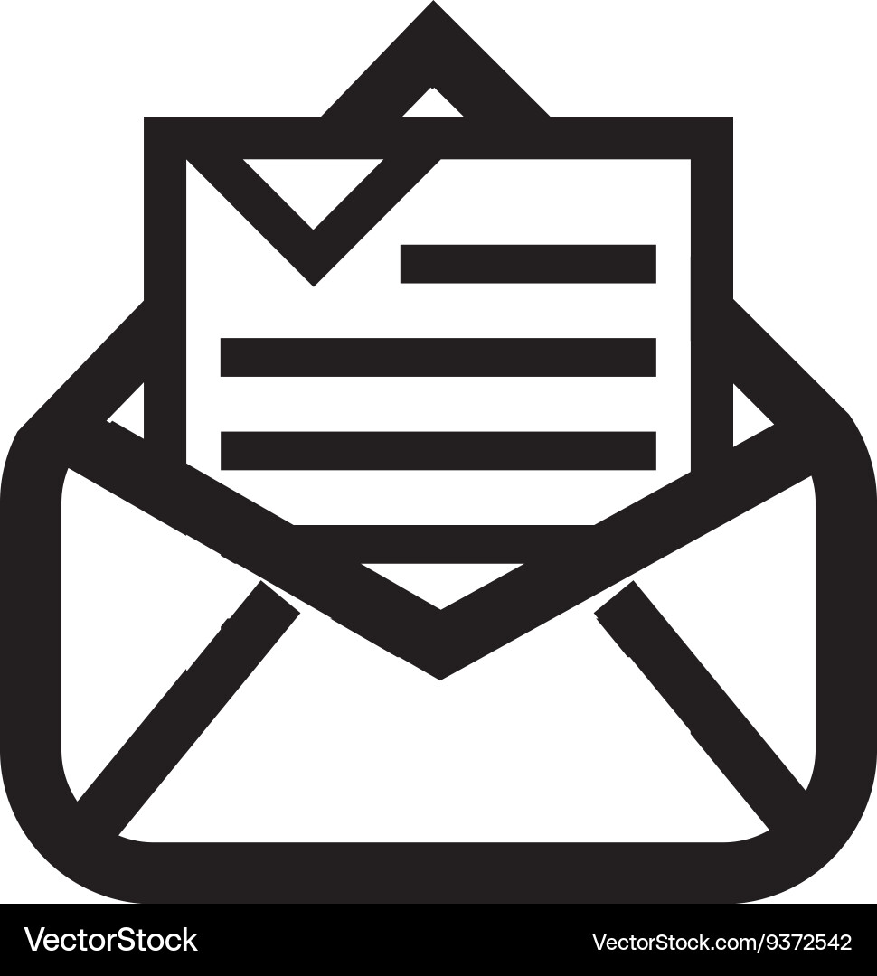Open email setup isolated icon design vector image